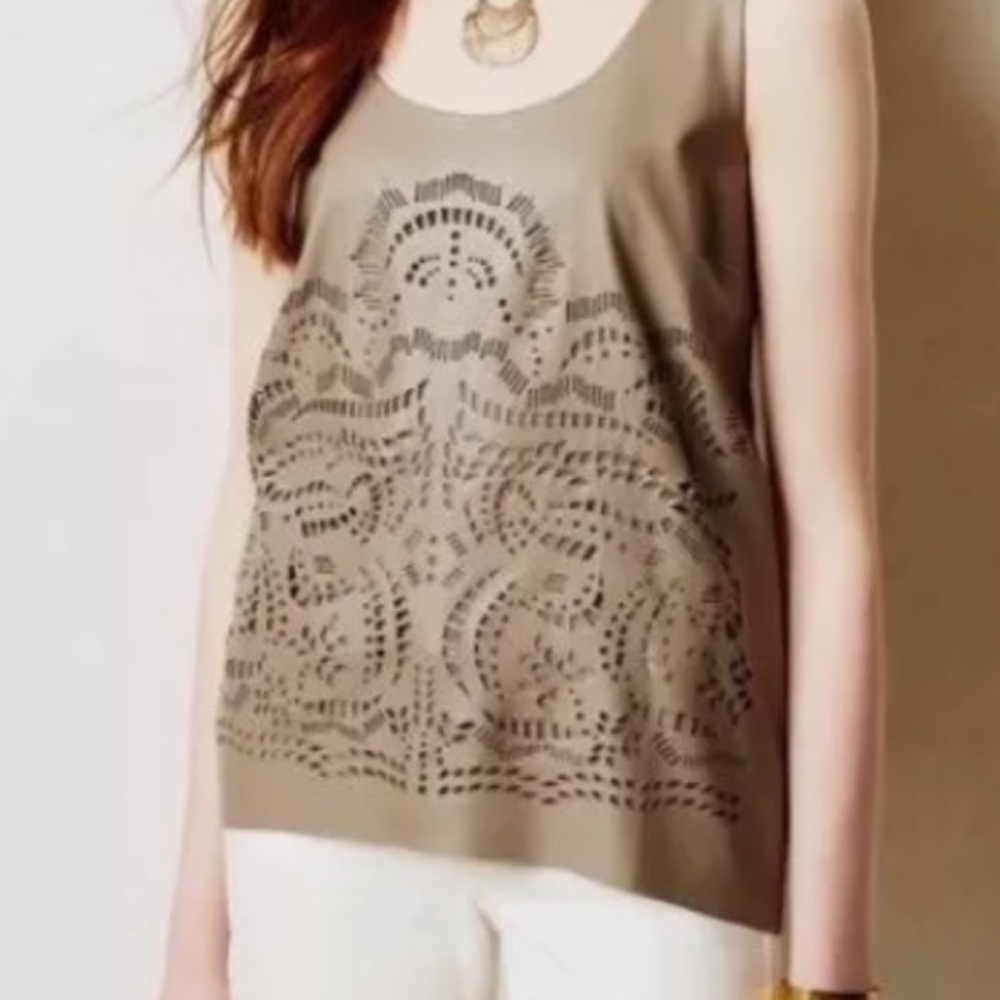 Anthropologie Sunday in Brooklyn faux leather size medium top